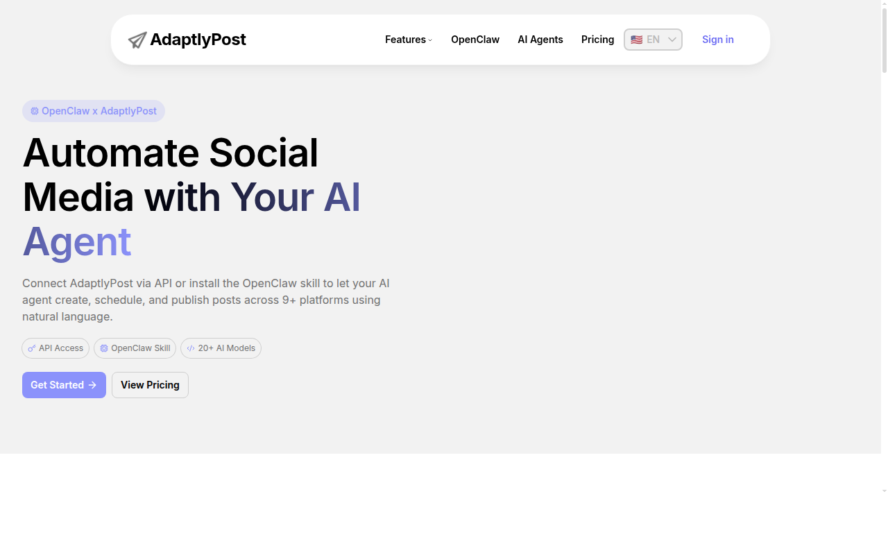 AdaptlyPost — Social tool for openclaw.ai