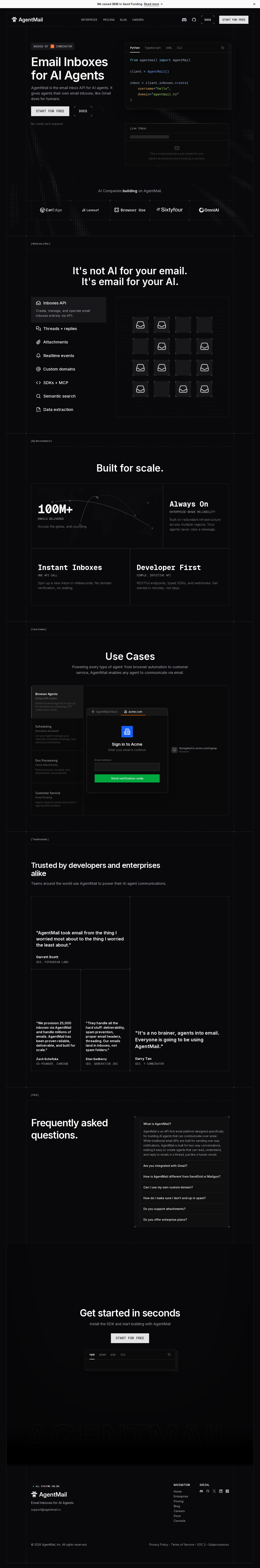 AgentMail — Email tool for openclaw.ai