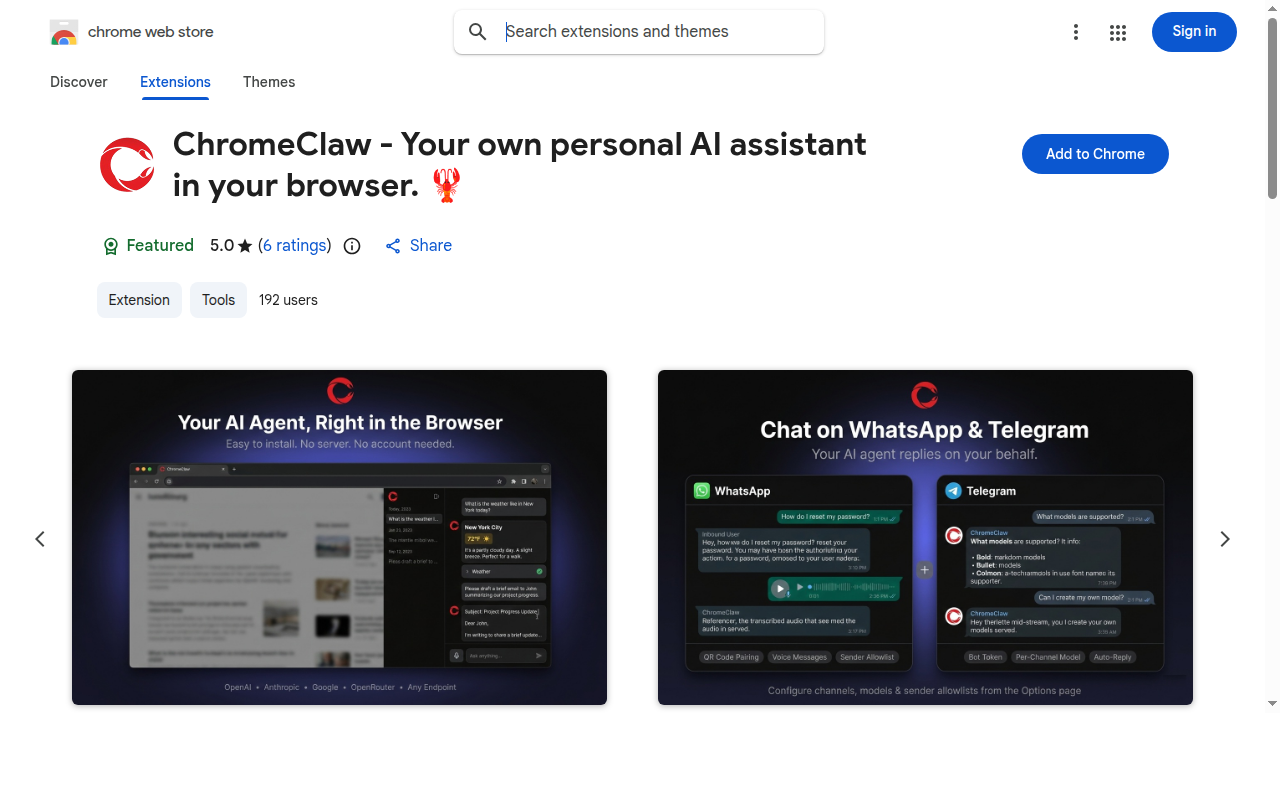 ChromeClaw — Infrastructure tool for openclaw.ai