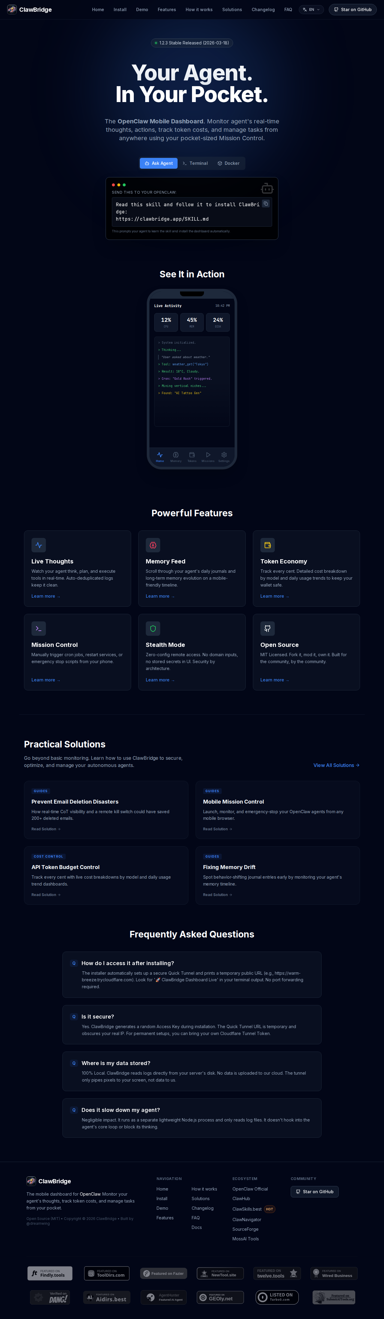 ClawBridge — Monitoring tool for openclaw.ai