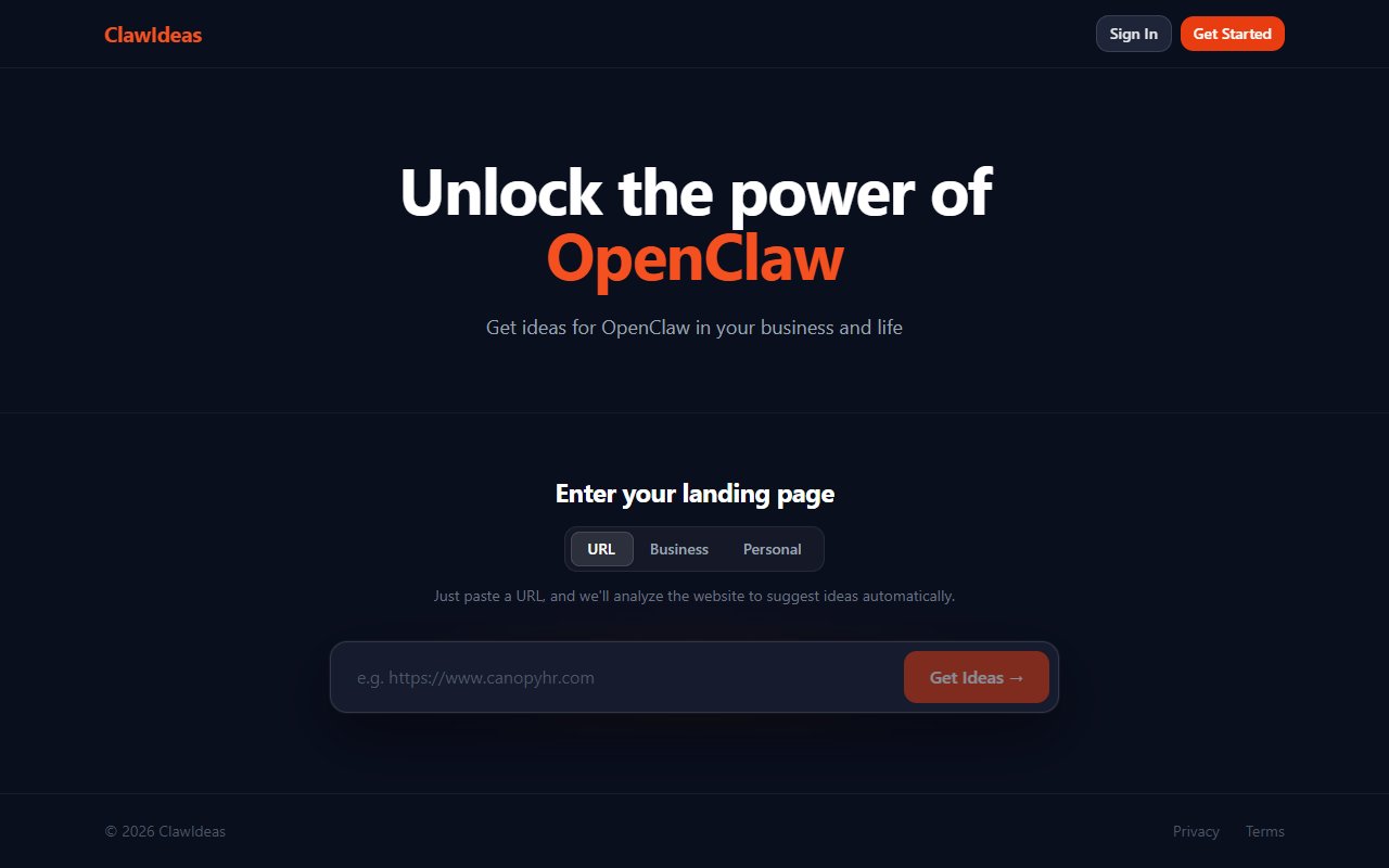 ClawIdeas — Discovery tool for openclaw.ai