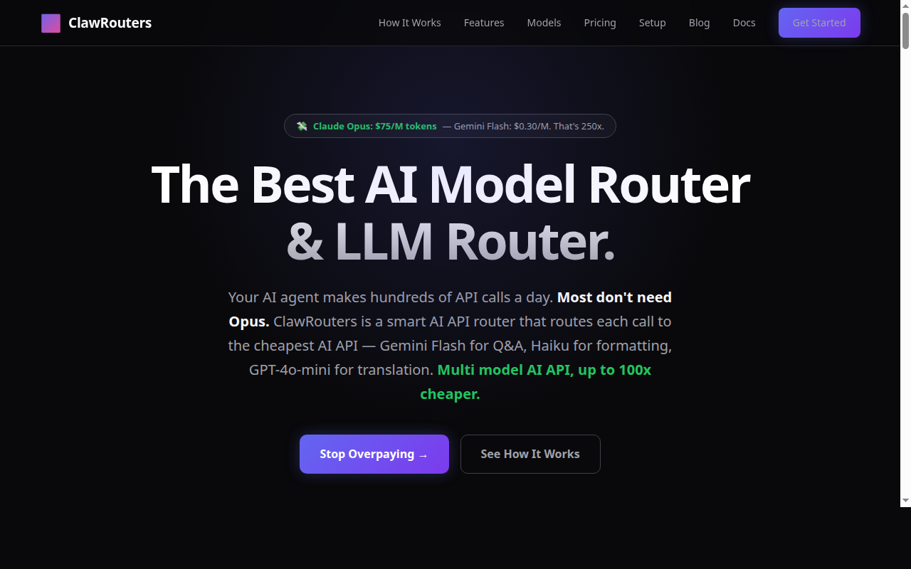 ClawRouters — Infrastructure tool for openclaw.ai