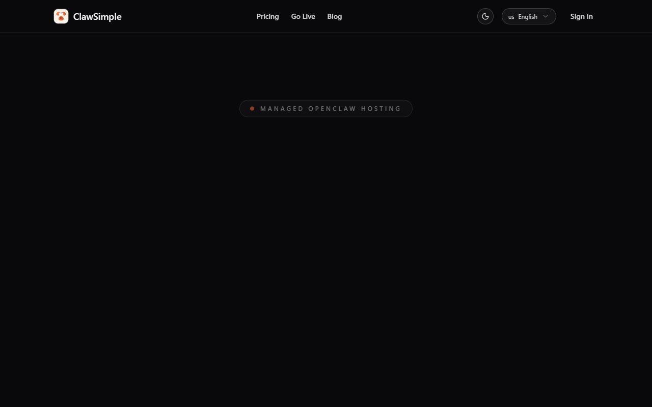 ClawSimple — Hosting tool for openclaw.ai