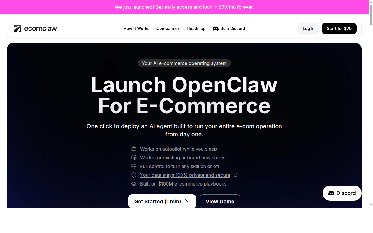EcomClaw — Prebuilt Agents tool for openclaw.ai