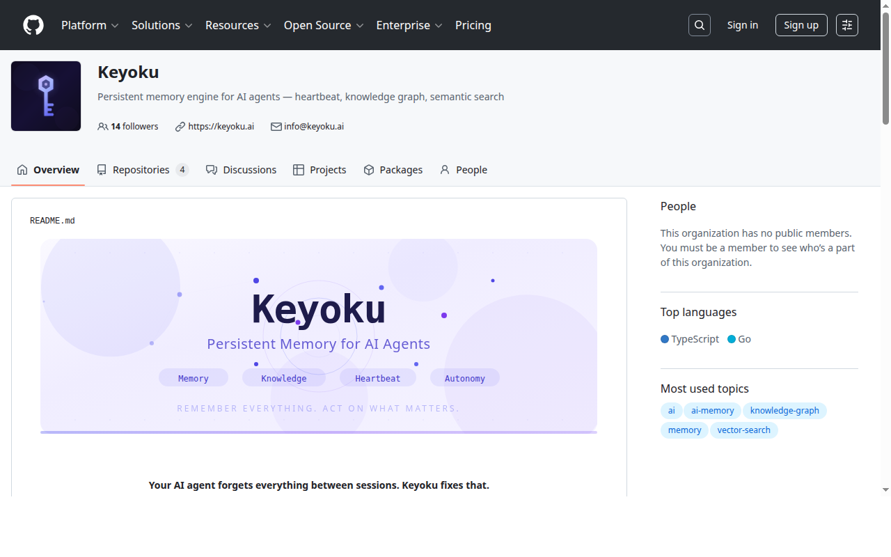 Keyoku — Memory tool for openclaw.ai