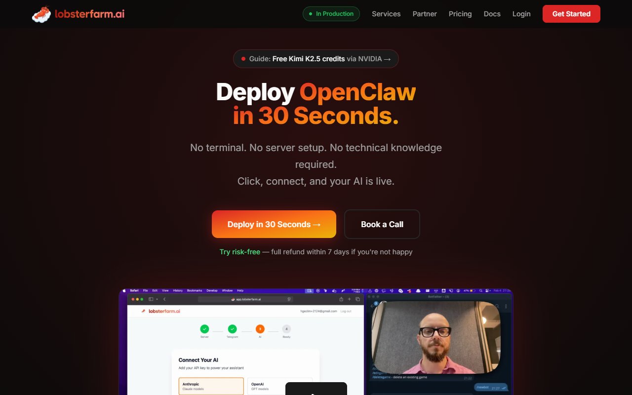 lobsterfarm — Hosting tool for openclaw.ai