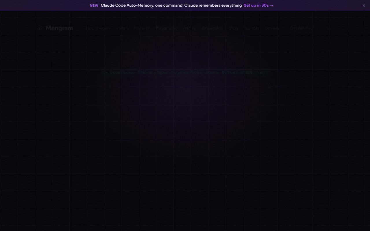 Mengram — Memory tool for openclaw.ai