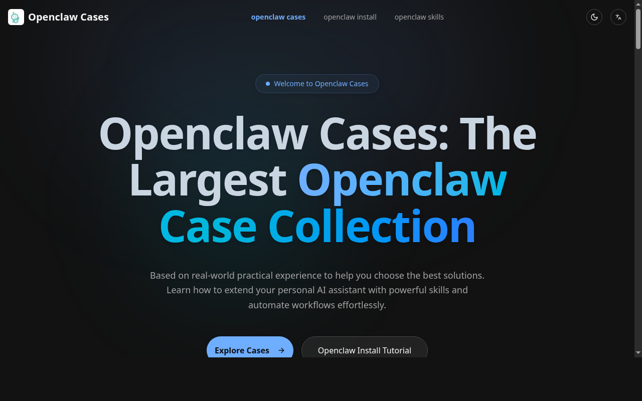OpenClaw Cases — Knowledge tool for openclaw.ai