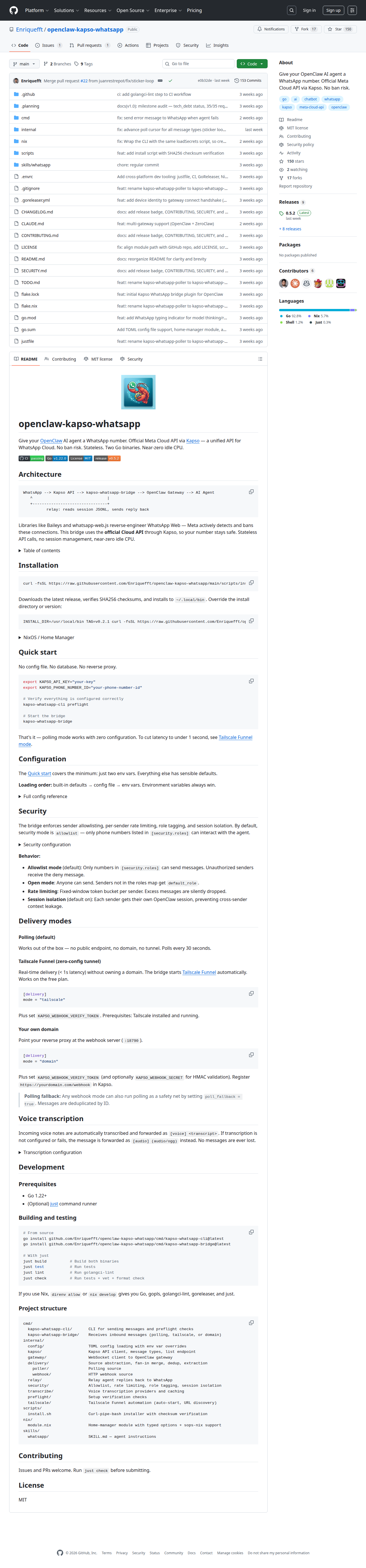 OpenClaw Kapso WhatsApp — Social tool for openclaw.ai