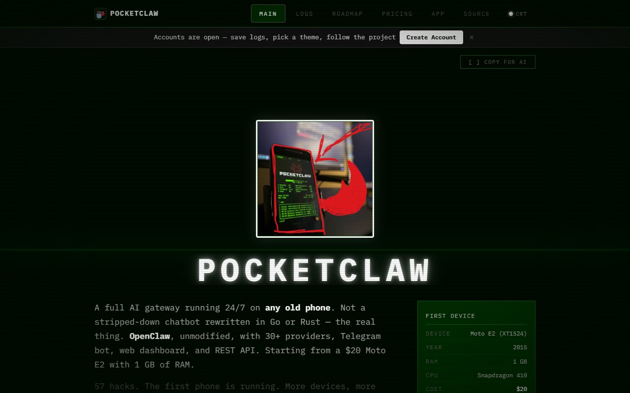 PocketClaw — Infrastructure tool for openclaw.ai