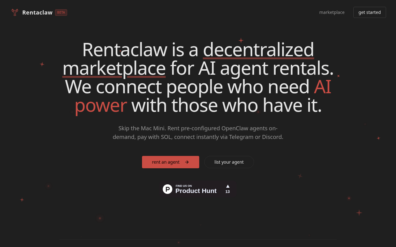 Rentaclaw — Marketplace tool for openclaw.ai