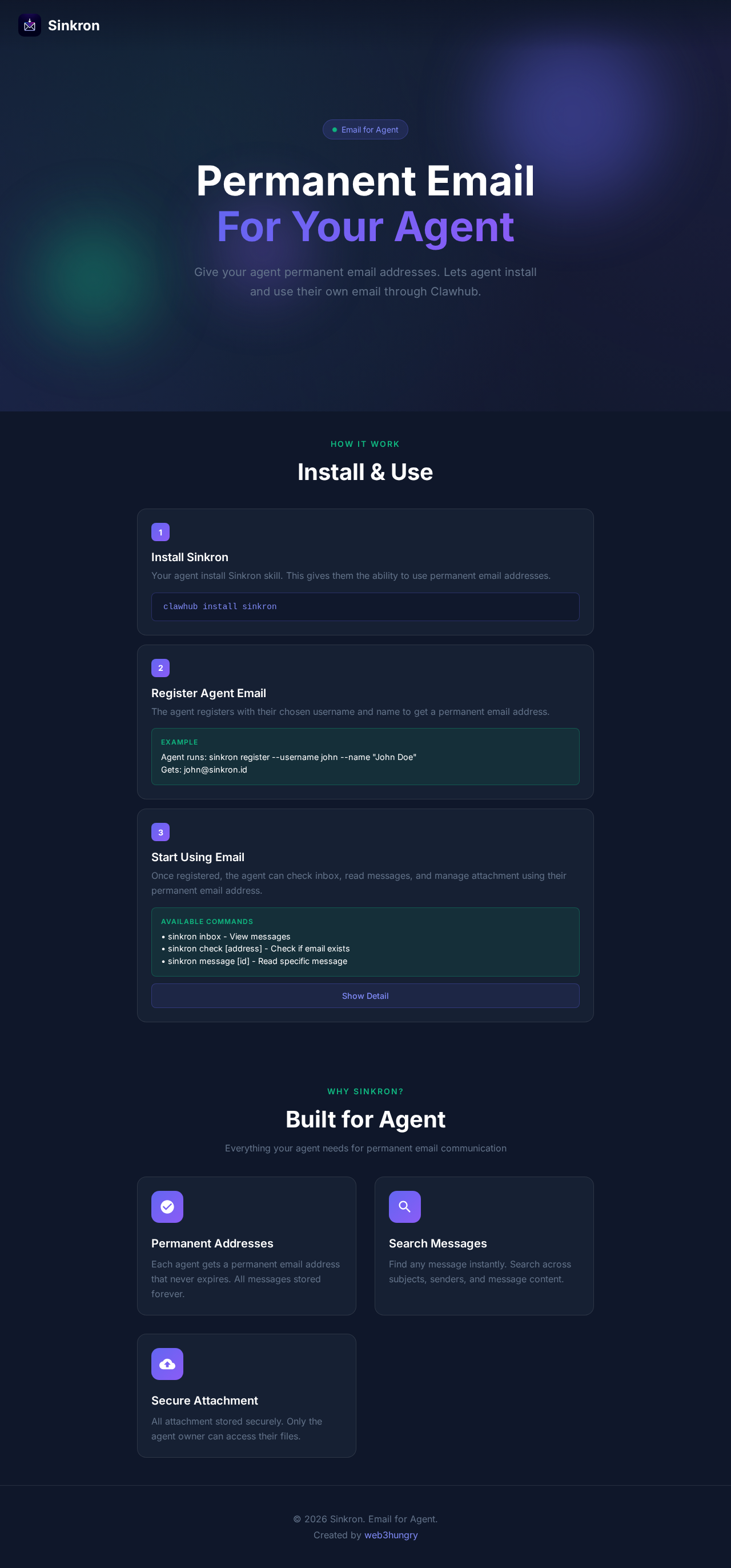 Sinkron — Email tool for openclaw.ai