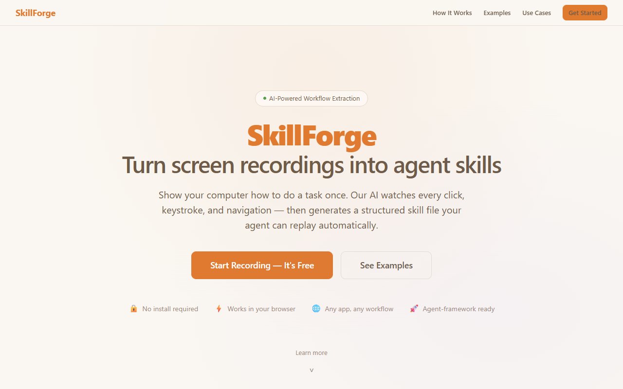 SkillForge Skills Registry tool screenshot — openclaw.ai