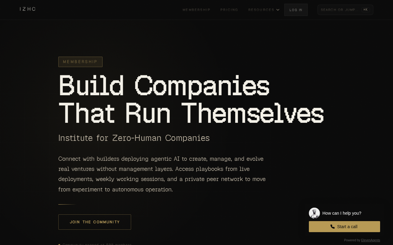 ZHC &mdash; Build Companies That Run Themselves — Community tool for openclaw.ai